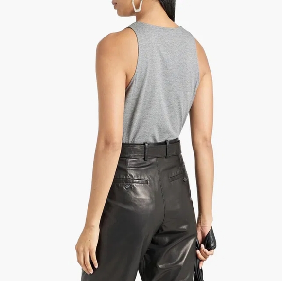 NWT LOULOU STUDIO Mahina Gray Pima Cotton Tank XS - Picture 3 of 9